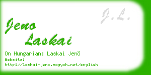 jeno laskai business card